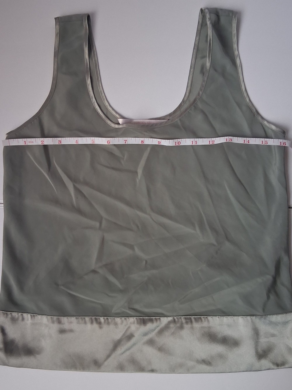 Victoria's Secret Sage Green Satin-Trim Sleep Tank